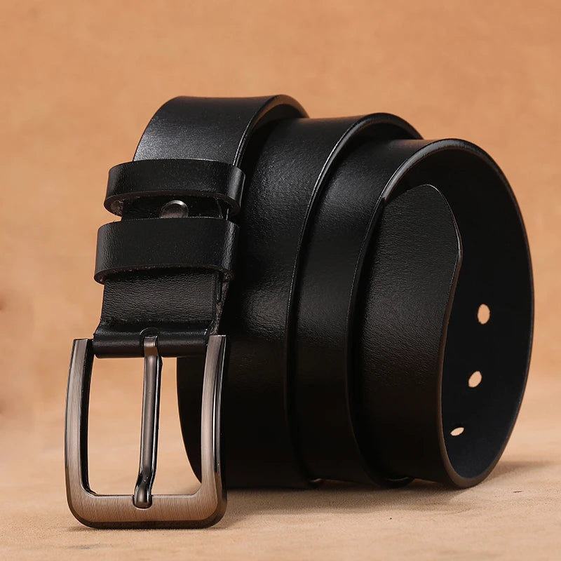 Men's Genuine Leather Pin Buckle Belt