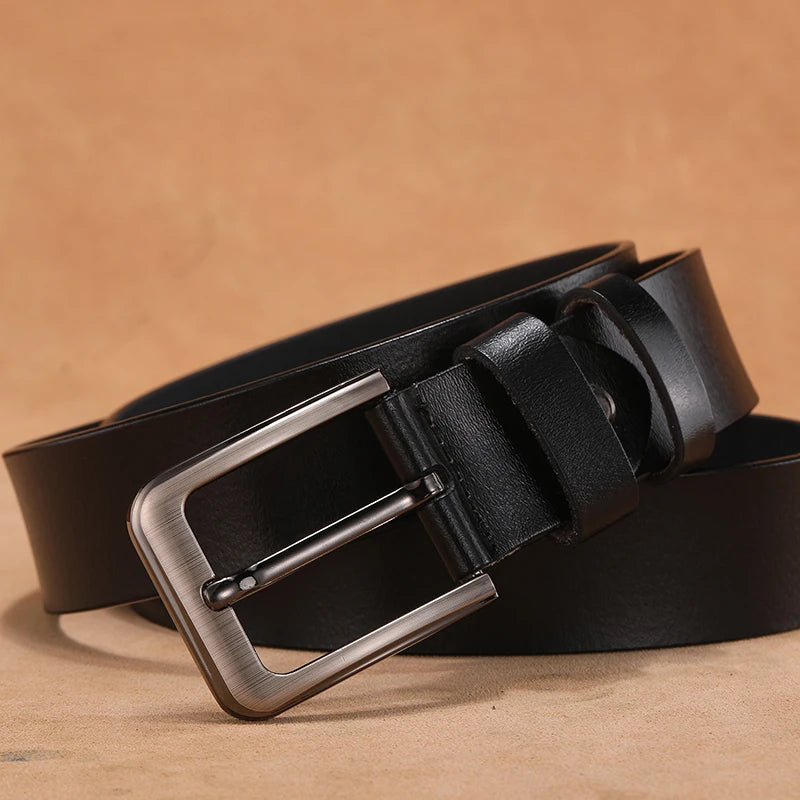 Men's Genuine Leather Pin Buckle Belt