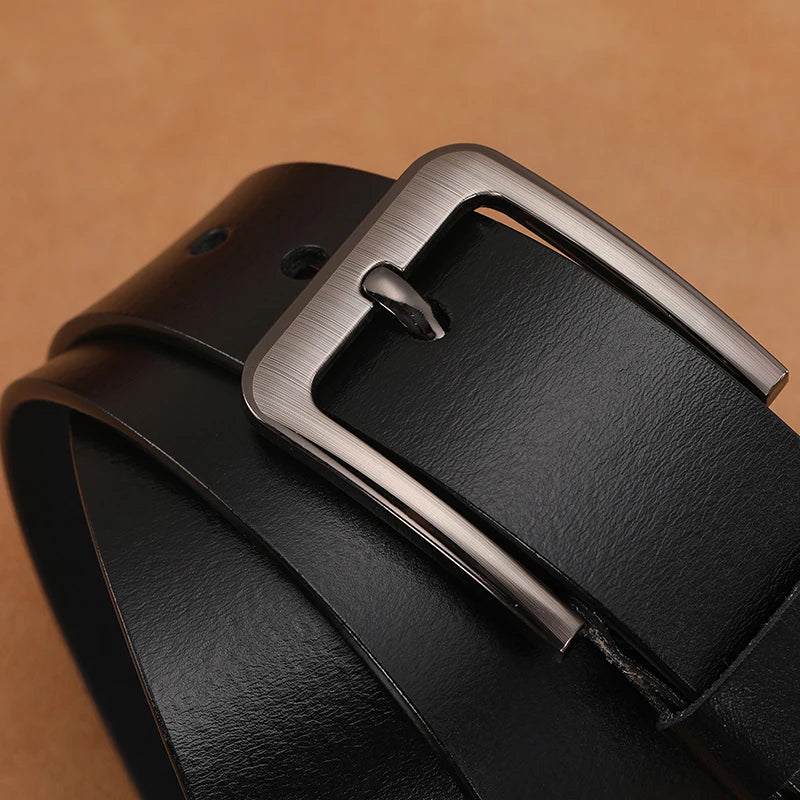 Men's Genuine Leather Pin Buckle Belt